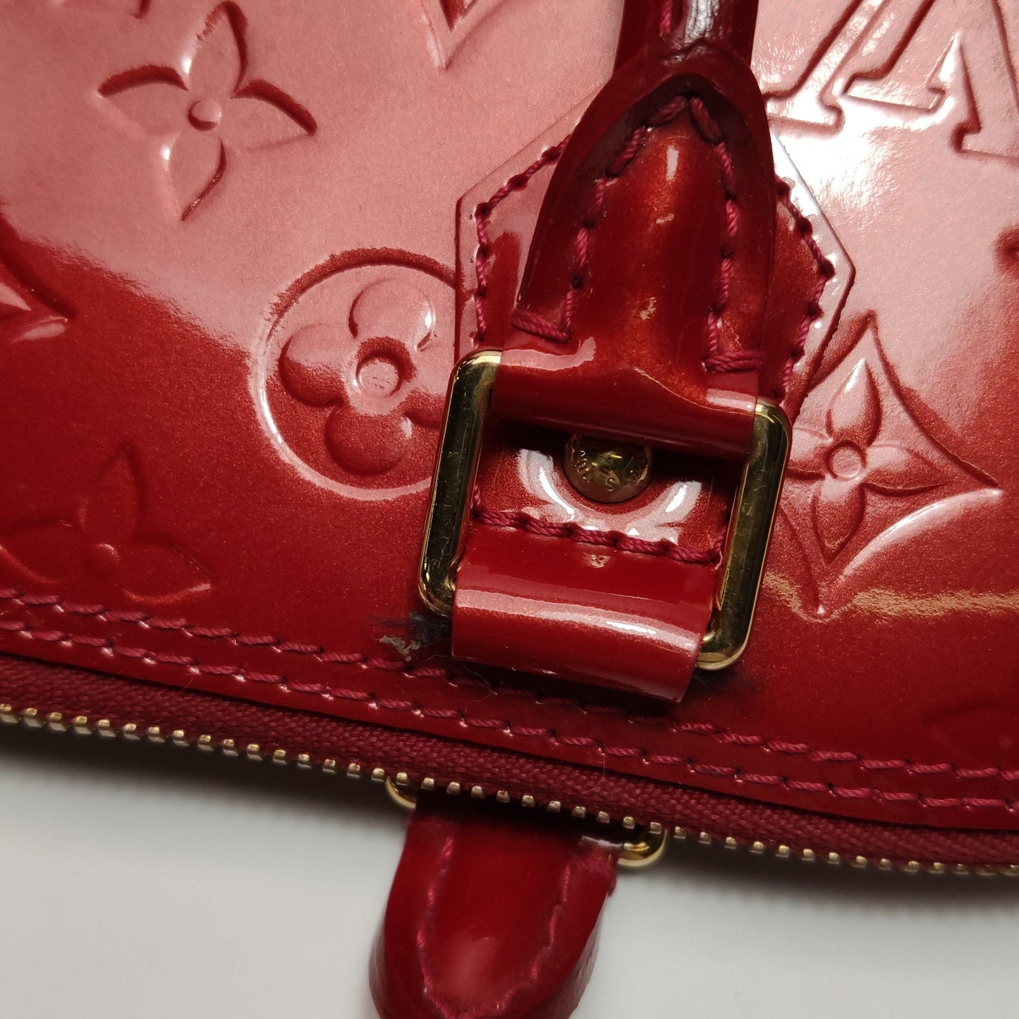 Preloved GLM-Alma Large Patent Monogram Shell Handbag 047852900974