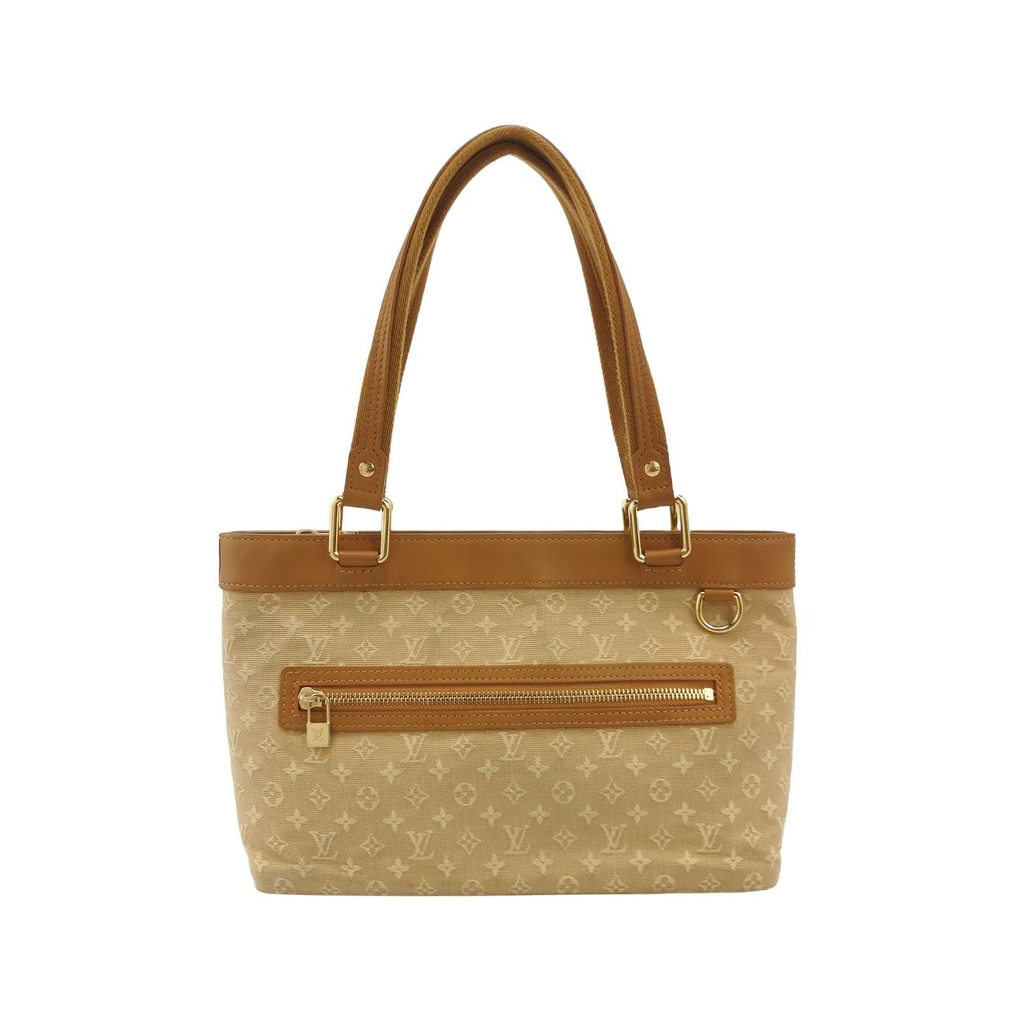 Preloved GLM-Lucille Leather Canvas Monogram Zip Tote Handbag 250428781170091