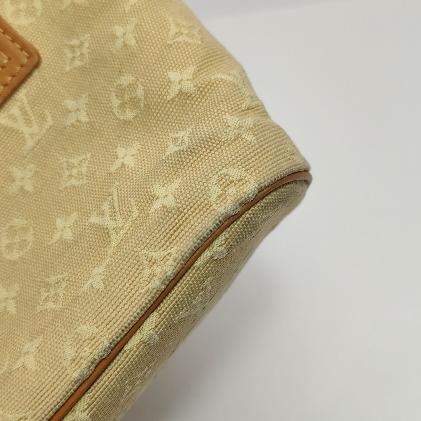 Preloved GLM-Lucille Leather Canvas Monogram Zip Tote Handbag 250428781170091