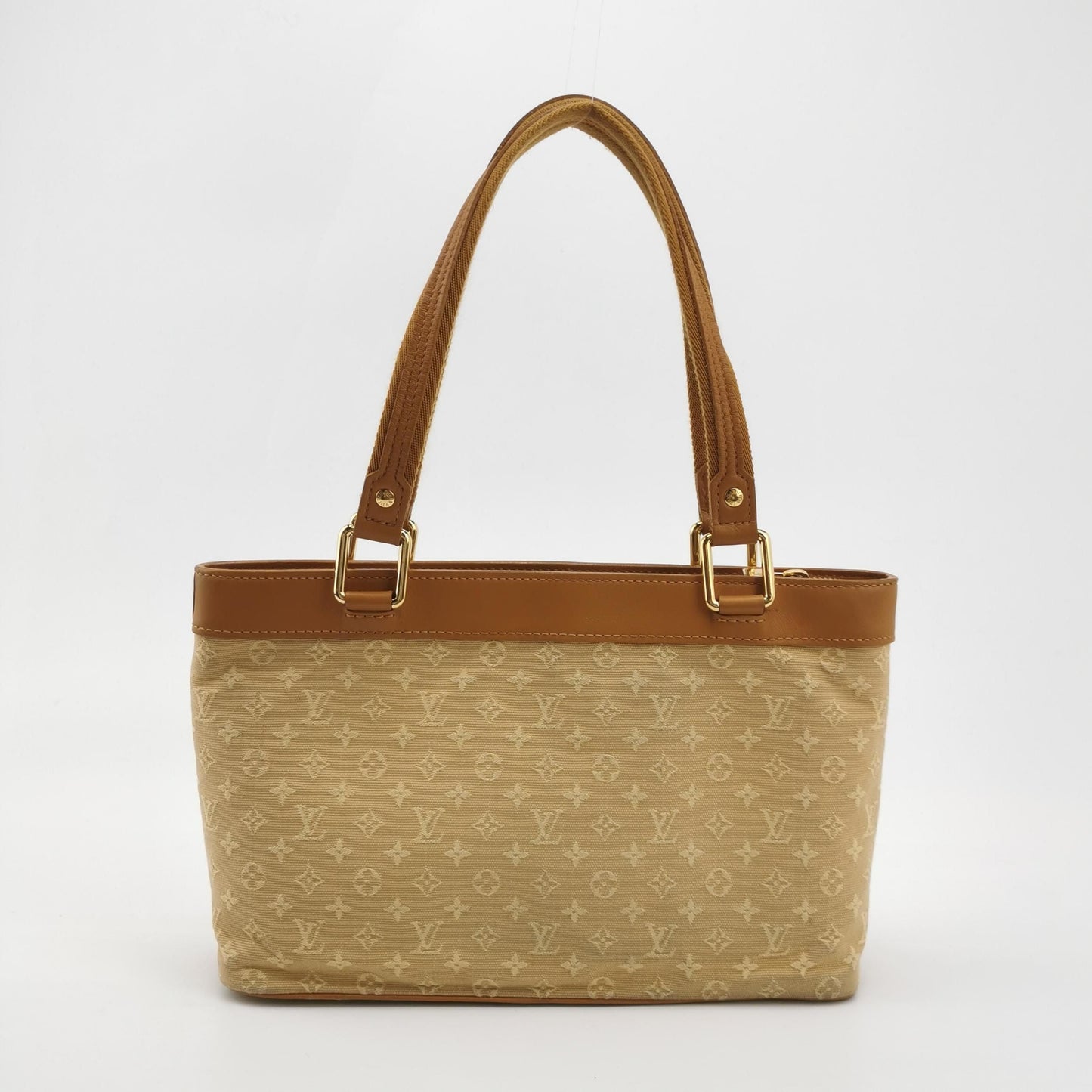 Preloved GLM-Lucille Leather Canvas Monogram Zip Tote Handbag 250428781170091