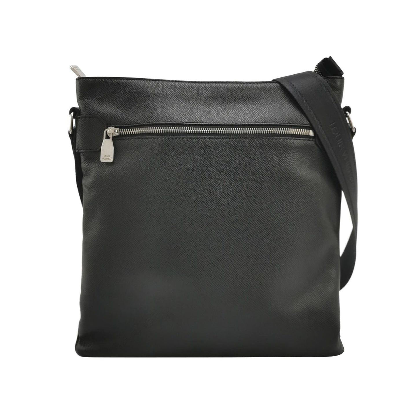 Preloved GLM-Leather Solid Zipper Briefcase Shoulder Bag 250426781166584