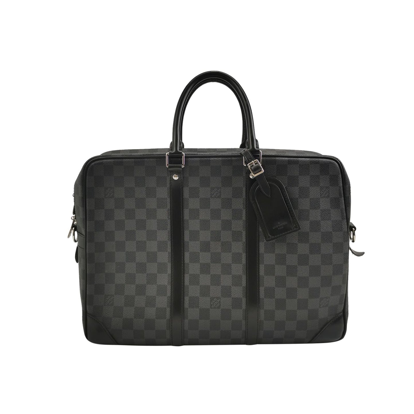 Preloved GLM-Porte-Documents Voyage Leather Checkerboard Handbag 250426781166001