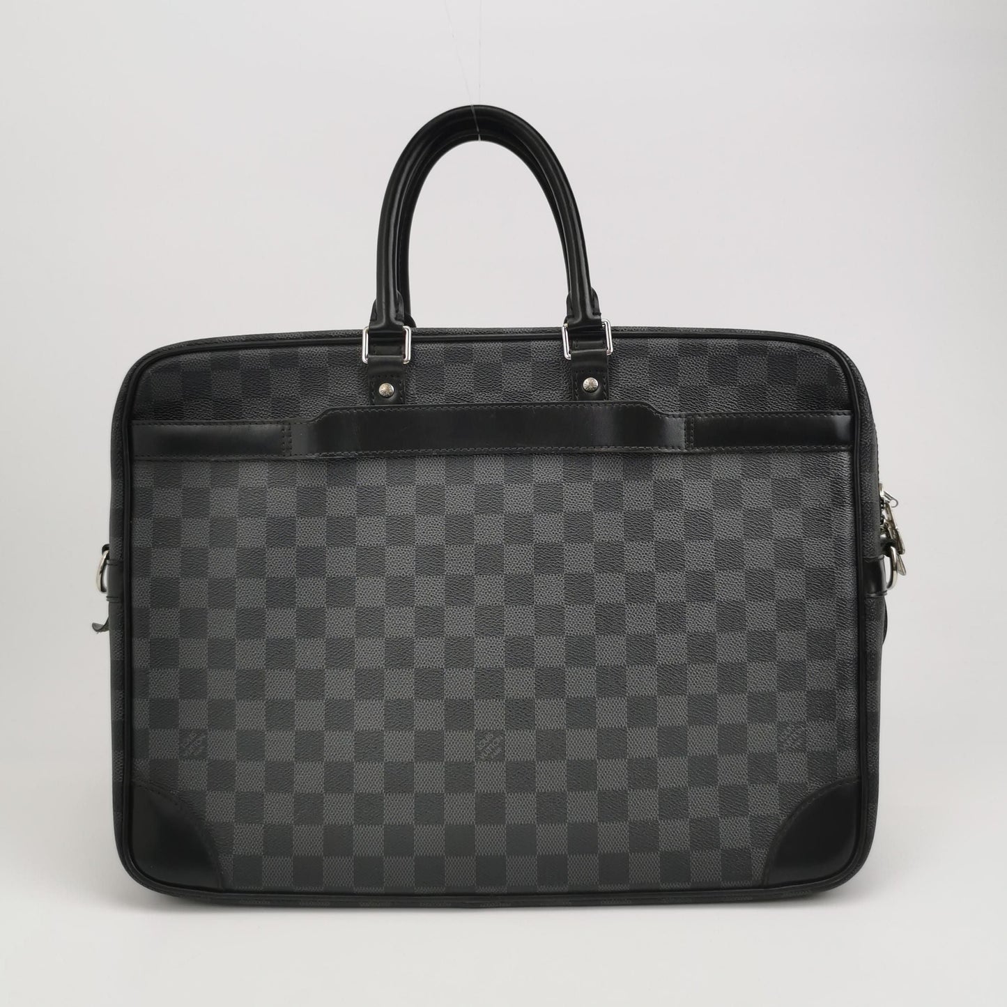 Preloved GLM-Porte-Documents Voyage Leather Checkerboard Handbag 250426781166001
