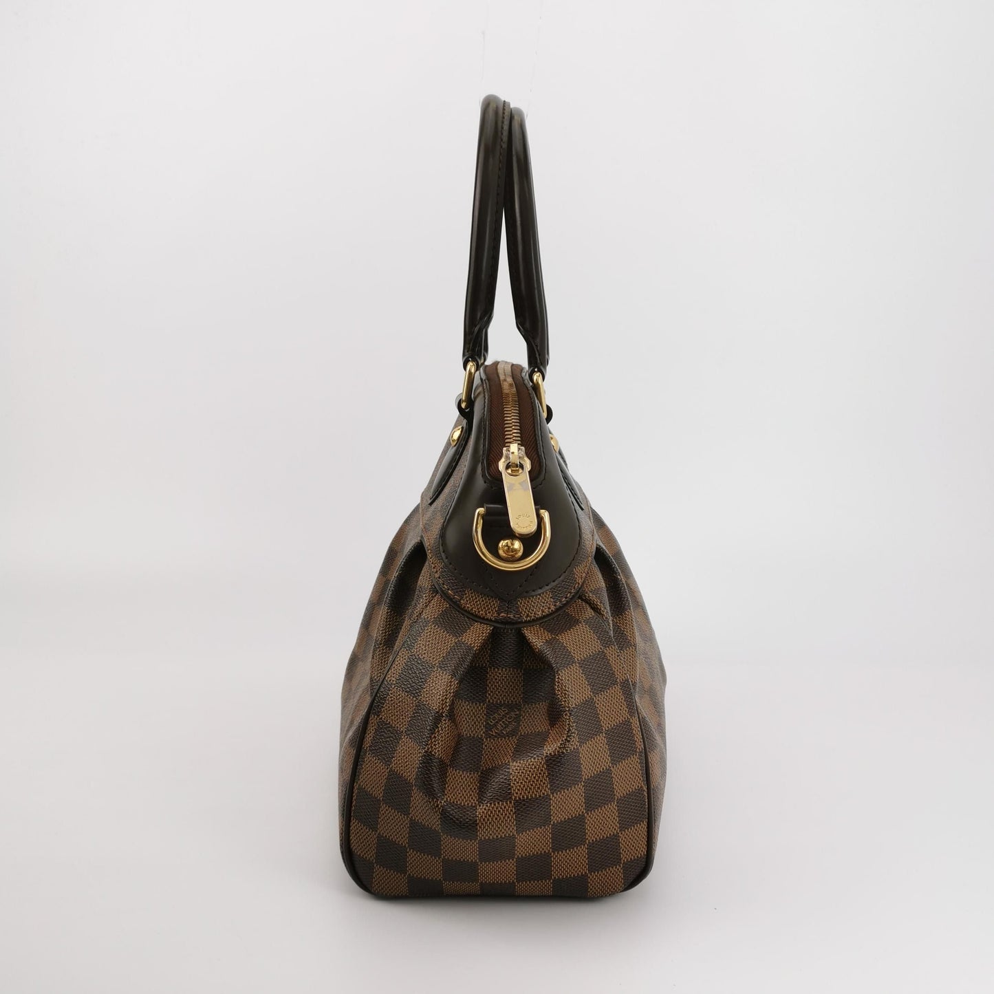 Preloved GLM-Trevi Leather Checkered Pleated Shoulder Bag 250425781165387