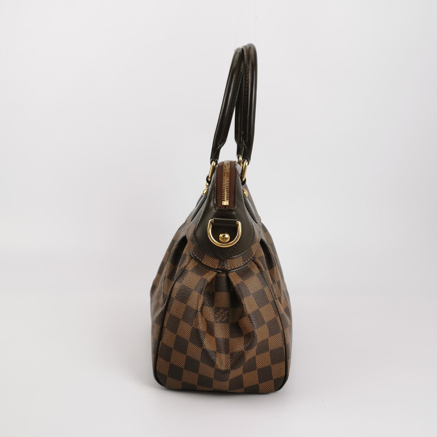 Preloved GLM-Trevi Leather Checkered Pleated Shoulder Bag 250425781165387