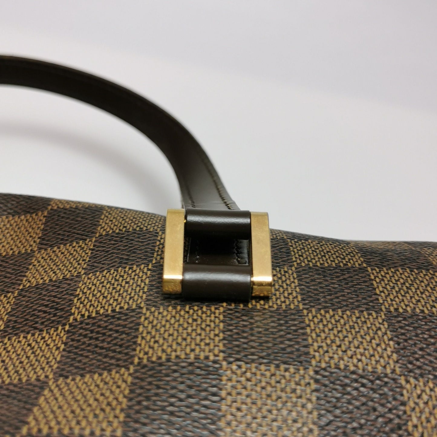 Preloved GLM-Papillon Medium Checkered Canvas Round Barrel Bag 250425781165294