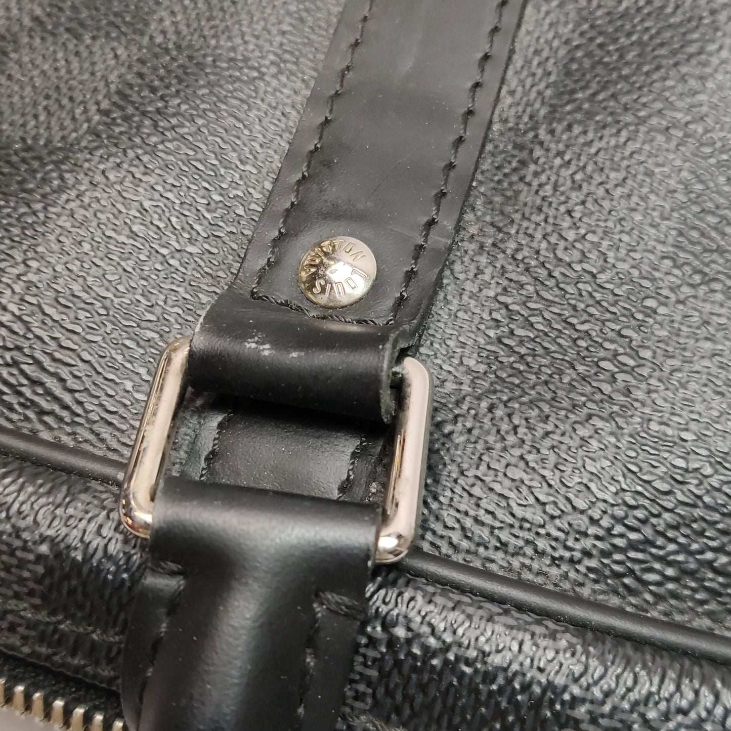 Preloved GLM-Porte-Documents Voyage Leather Checkerboard Handbag 250425781165245