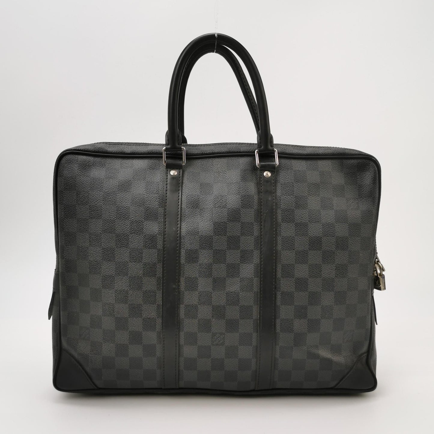 Preloved GLM-Porte-Documents Voyage Leather Checkerboard Handbag 250425781165245