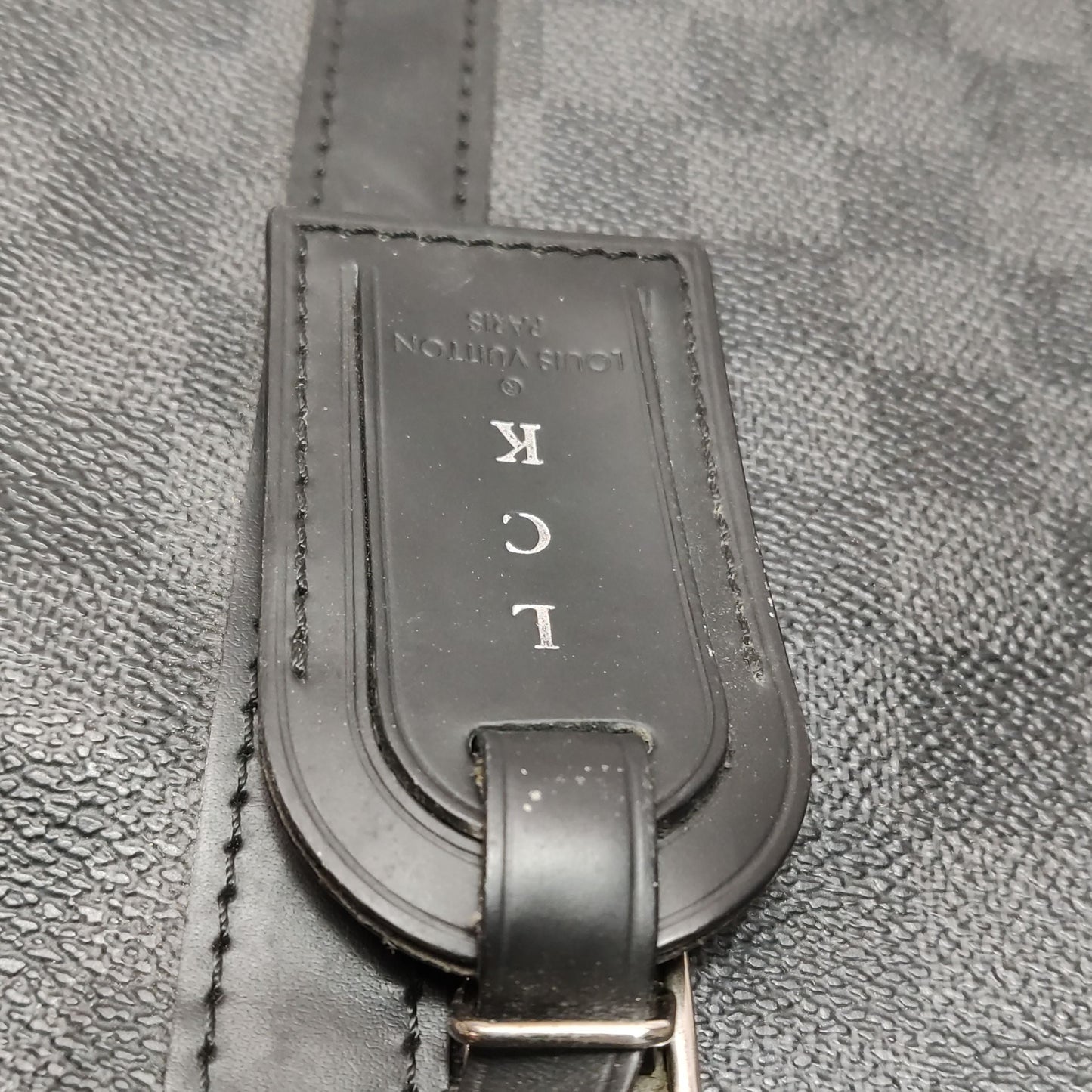 Preloved GLM-Porte-Documents Voyage Leather Checkerboard Handbag 250425781165245