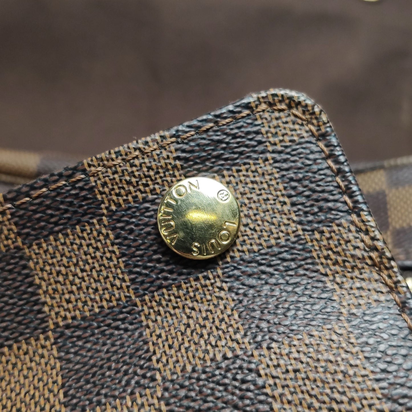 Preloved GLM-Naviglio Leather Check Pattern Flap Messenger Crossbody Bag 250426781166650
