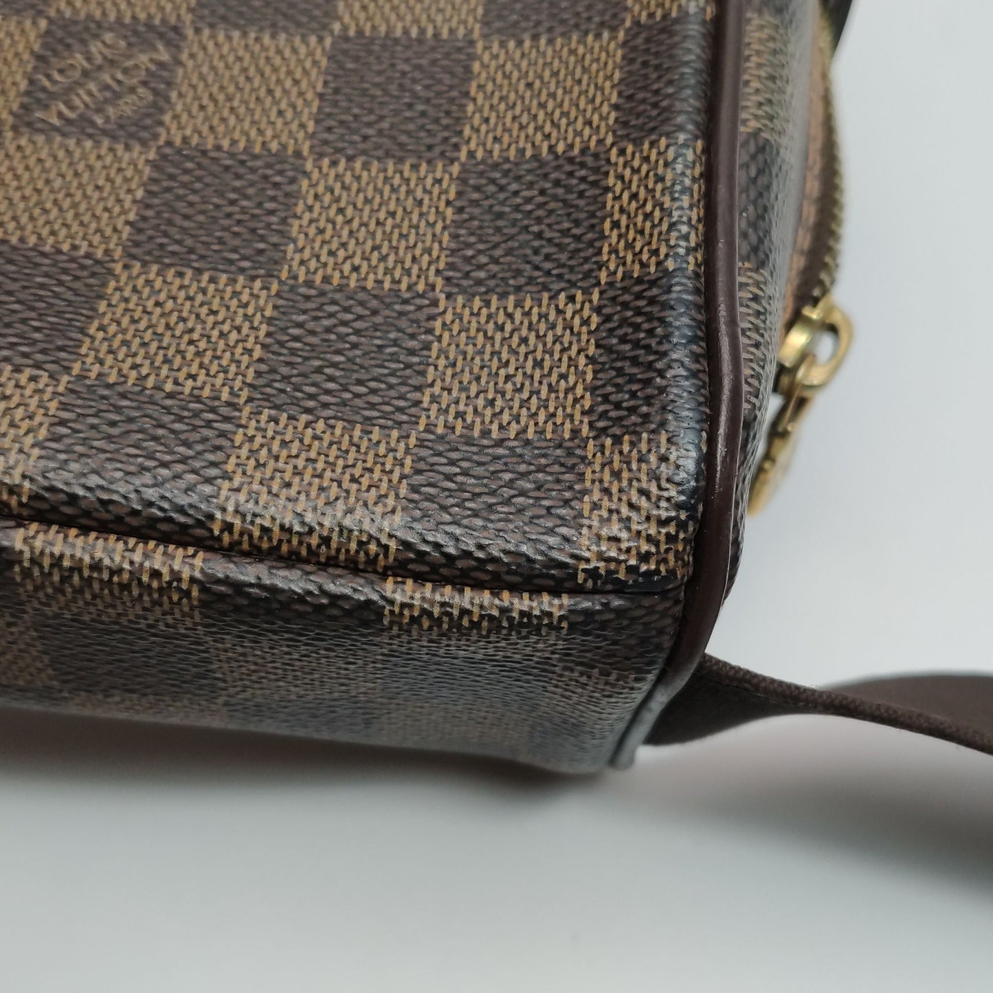 Preloved GLM-Olav Leather Checkerboard Messenger Bag 250425781164499