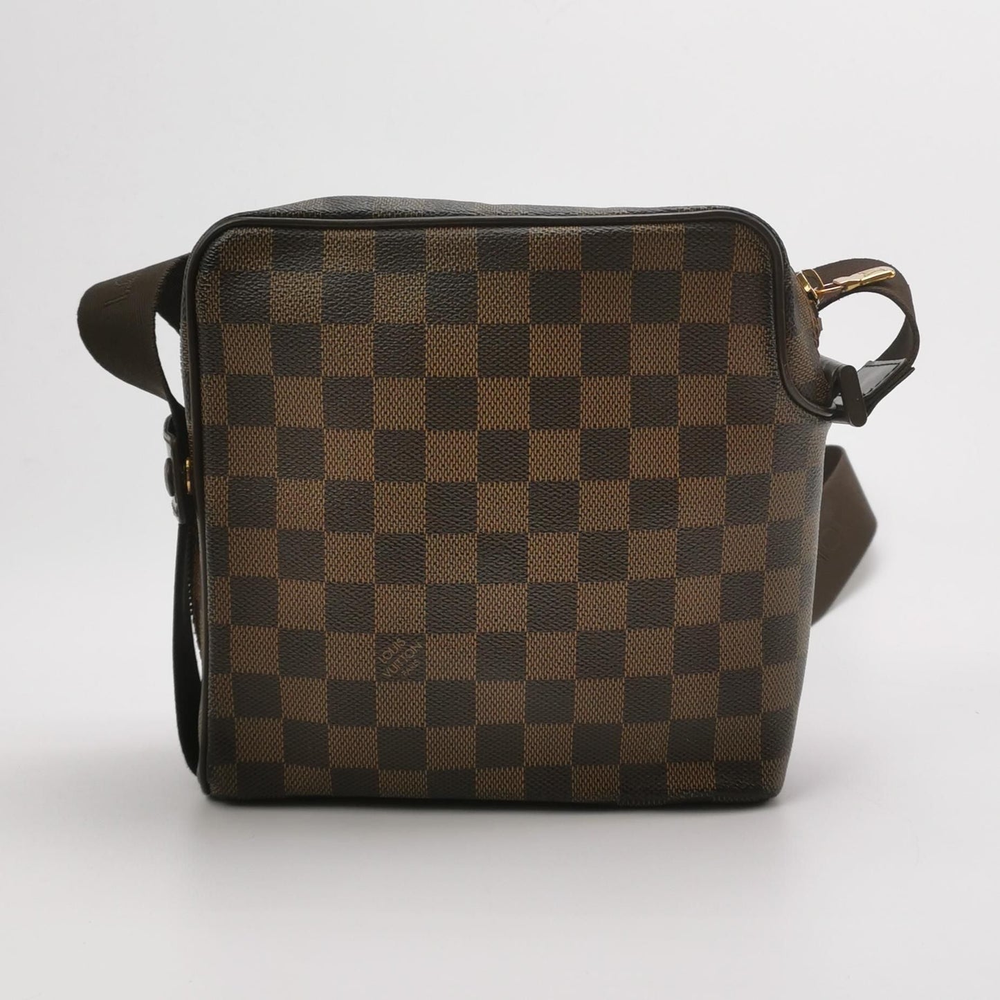 Preloved GLM-Olav Leather Checkerboard Messenger Bag 250425781164499
