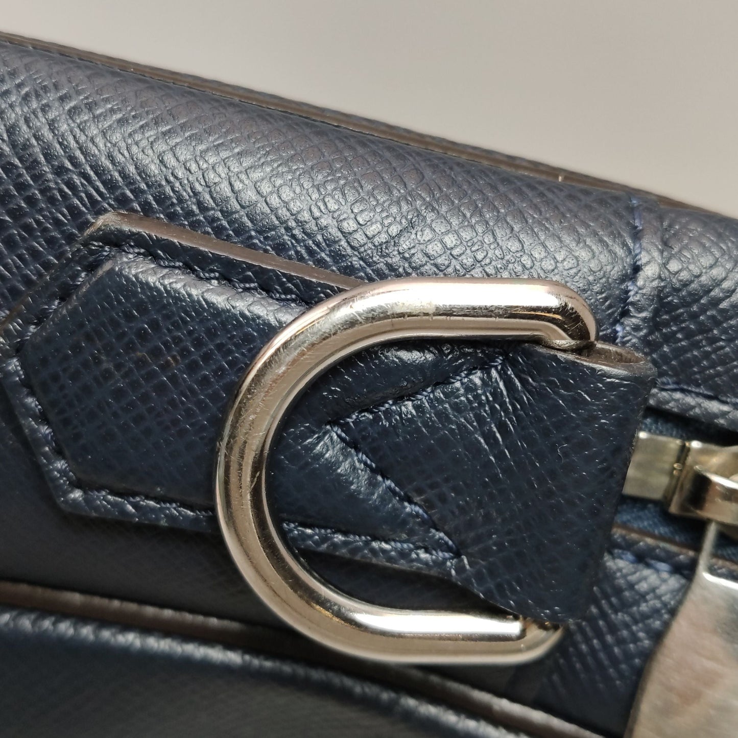 Preloved GLM-Porte-Documents Voyage Leather Checkered Handbag 250426781165761