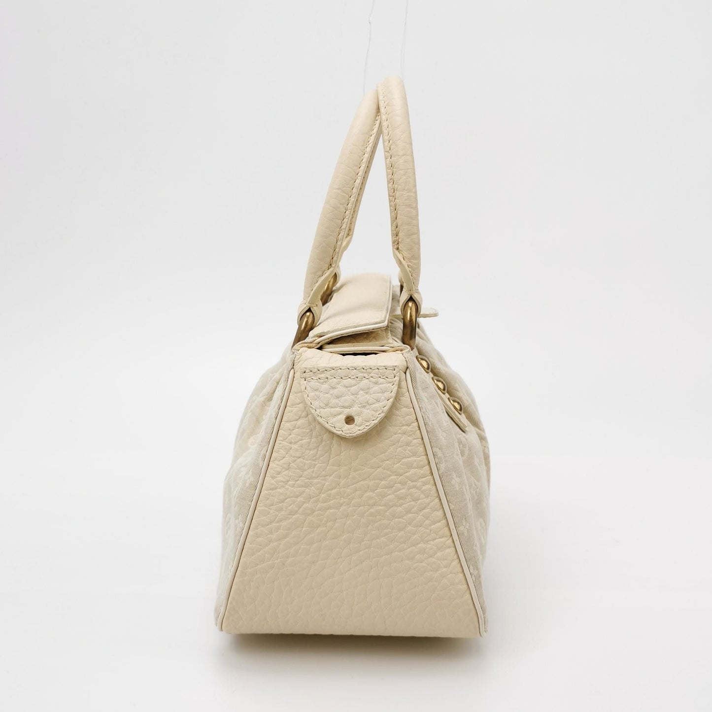 Preloved GLM-Trapeze Leather Canvas Monogram Studs Handbag 047852700166
