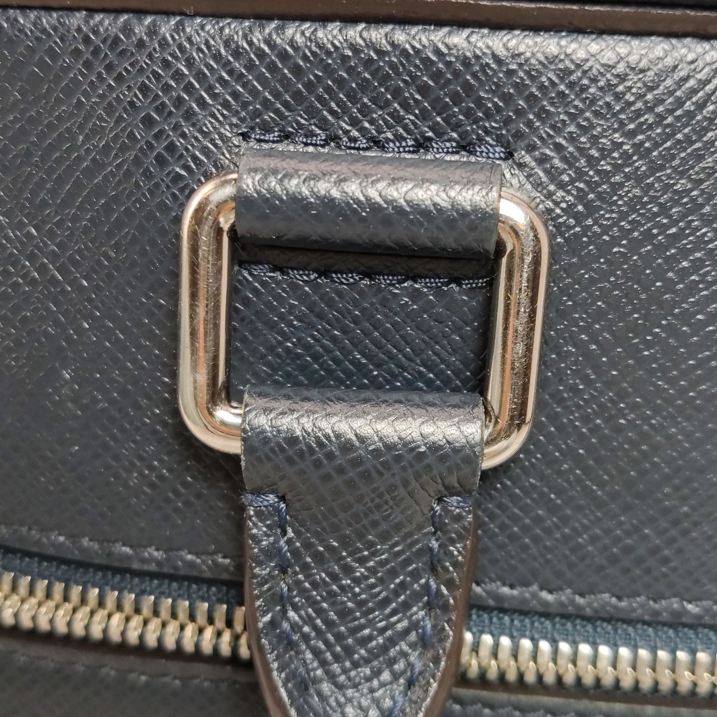 Preloved GLM-Porte-Documents Voyage Leather Checkered Handbag 250426781165761