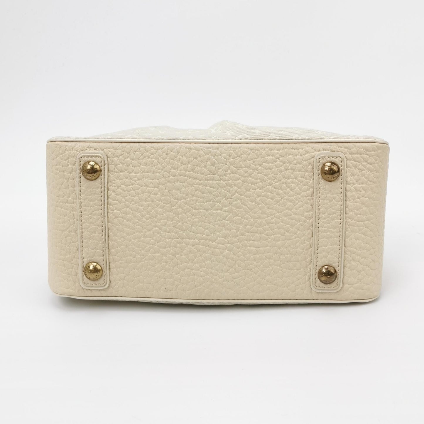 Preloved GLM-Trapeze Leather Canvas Monogram Studs Handbag 047852700166