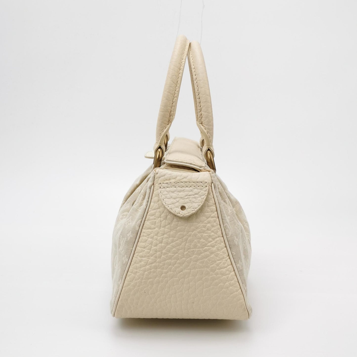 Preloved GLM-Trapeze Leather Canvas Monogram Studs Handbag 047852700166