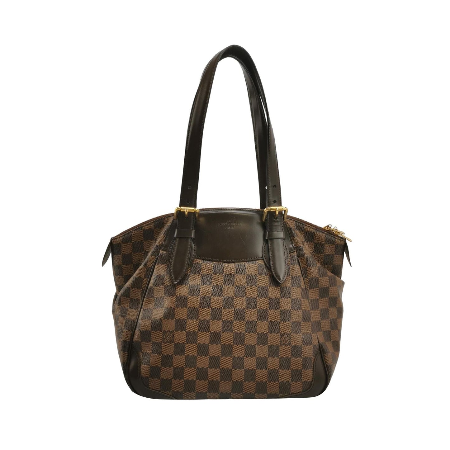 Preloved GLM-Verona Checkerboard Logo Embellished Tote Shoulder Bag 250425781165427