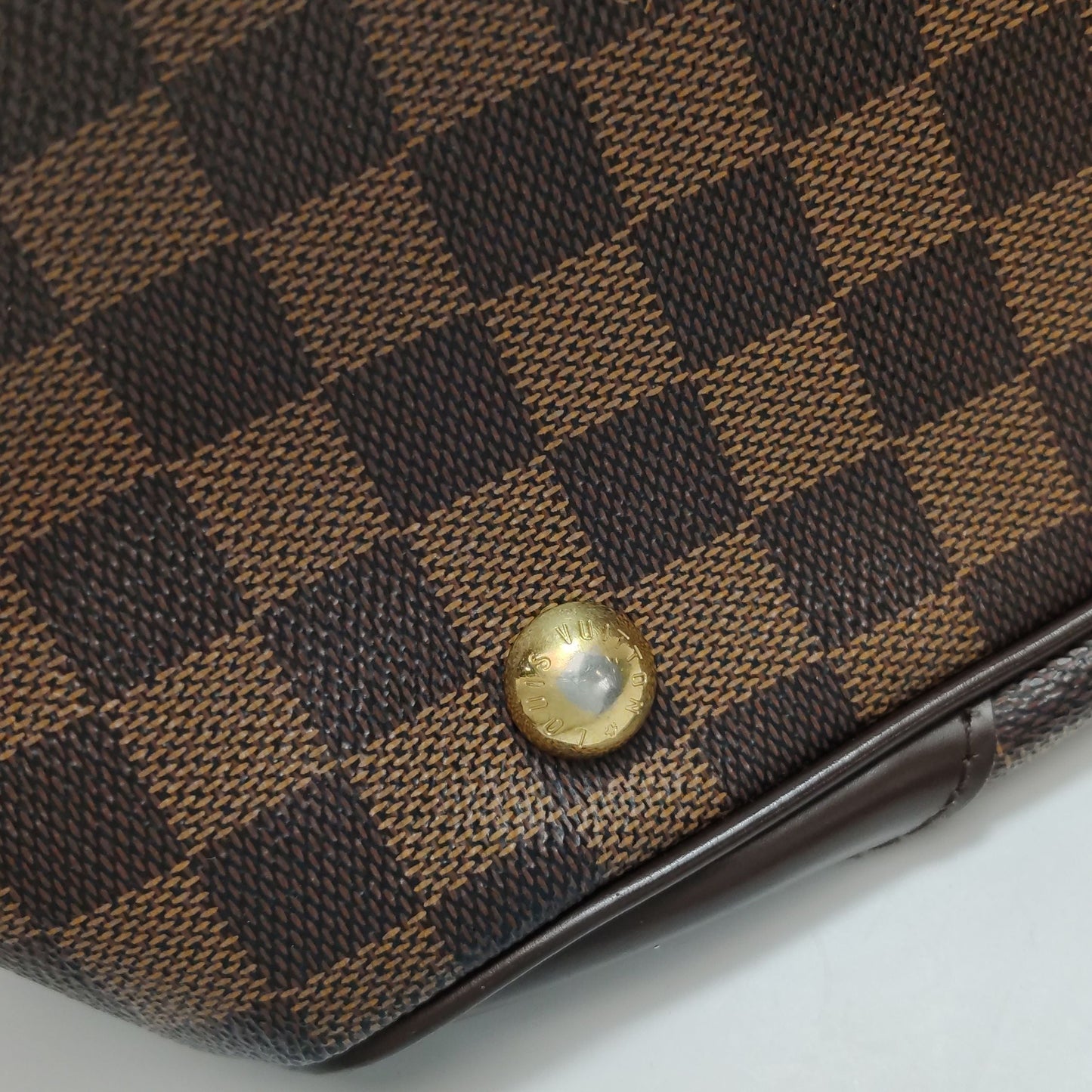 Preloved GLM-Verona Checkerboard Logo Embellished Tote Shoulder Bag 250425781165427