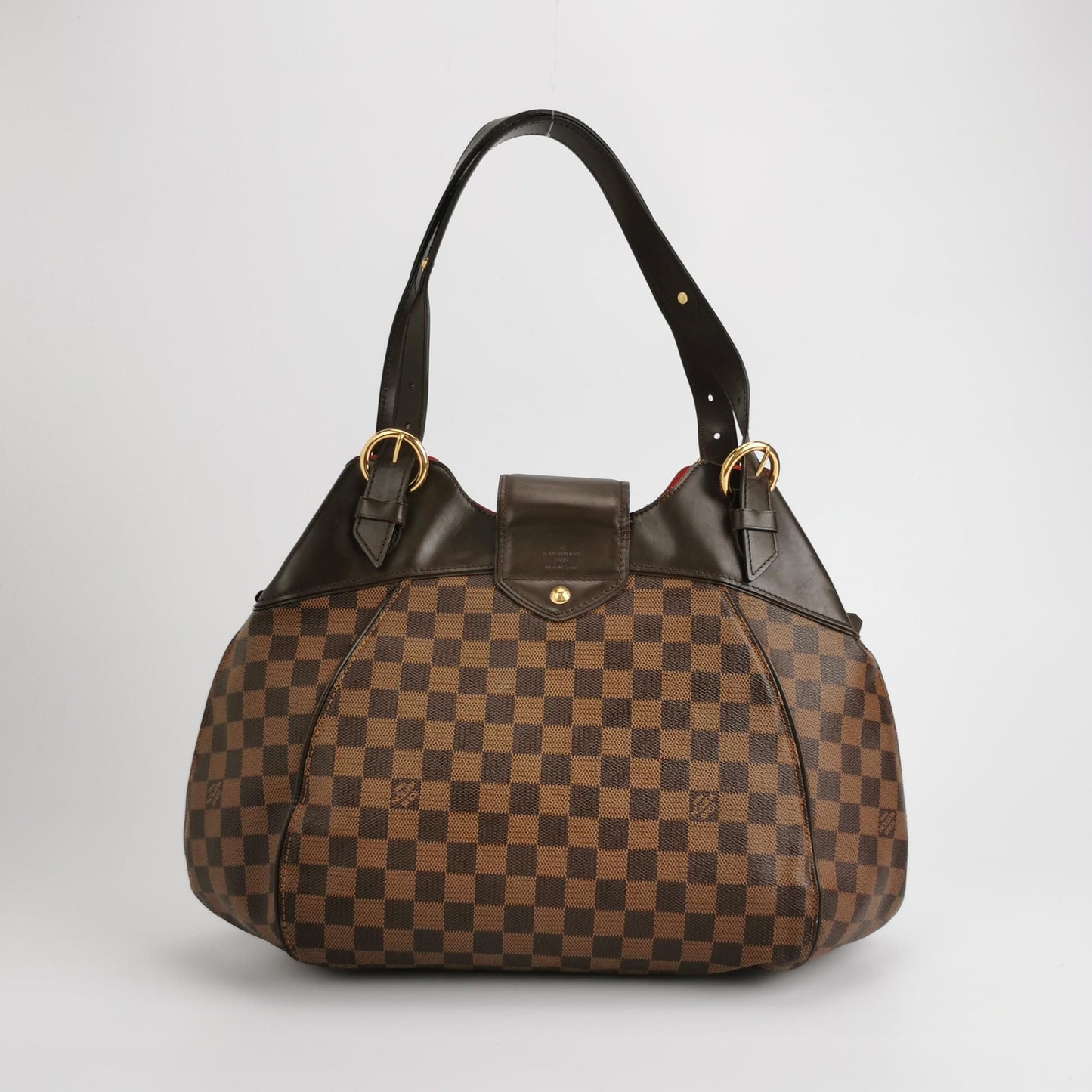 Preloved GLM-Sistina Large Checkered Push Lock Shoulder Bag 250423781161112