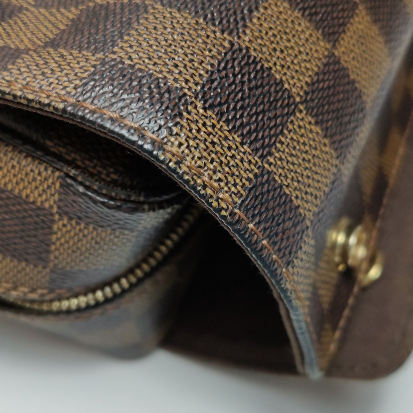 Preloved GLM-Naviglio Leather Checkered Flap Messenger Crossbody Bag 250425781164659