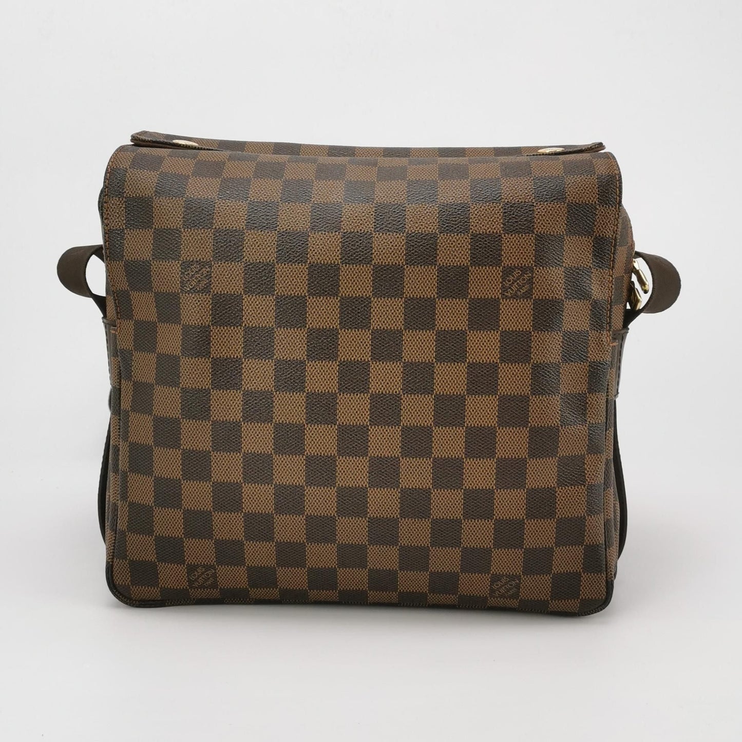 Preloved GLM-Naviglio Leather Checkered Flap Messenger Crossbody Bag 250425781164659