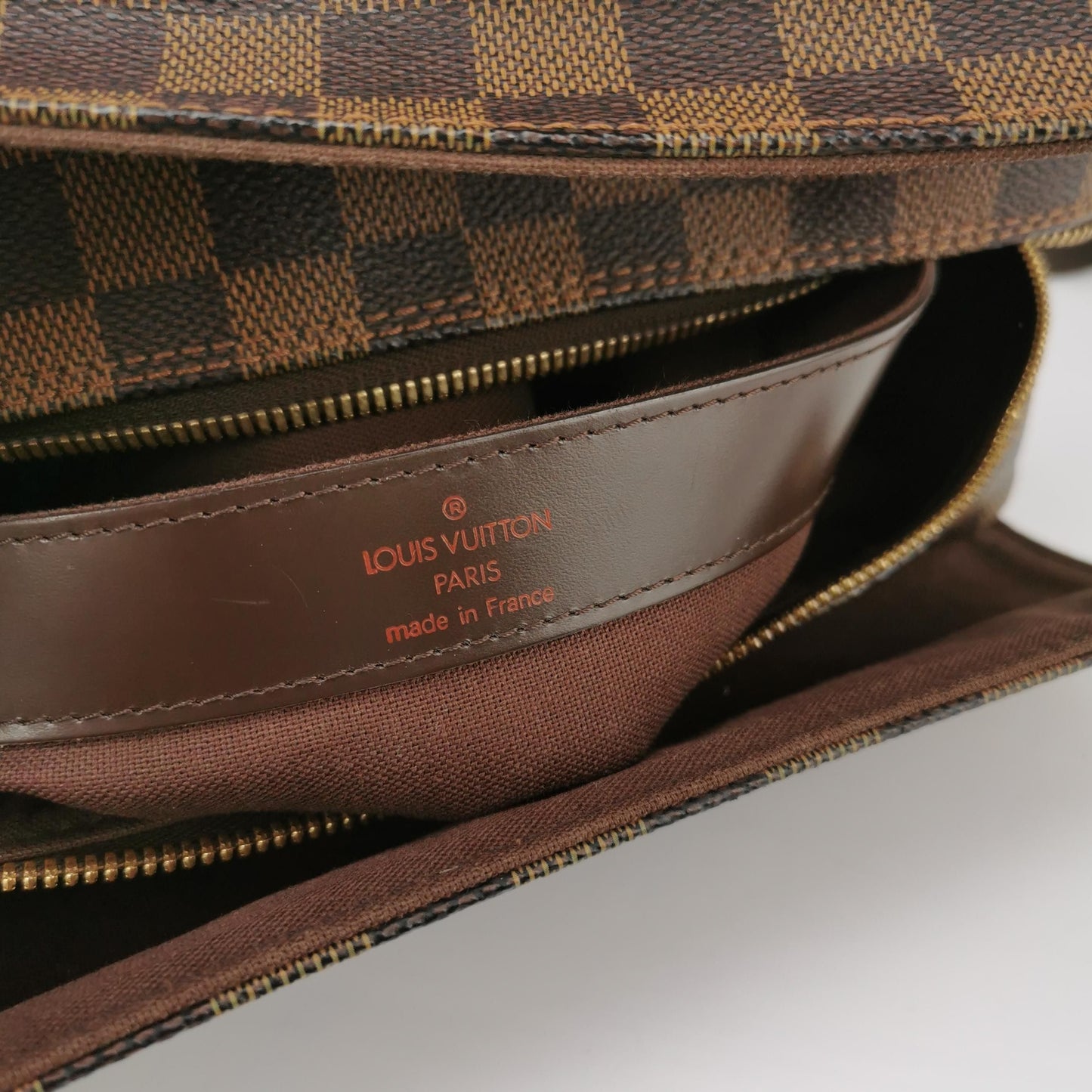 Preloved GLM-Naviglio Leather Checkered Flap Messenger Crossbody Bag 250425781164659