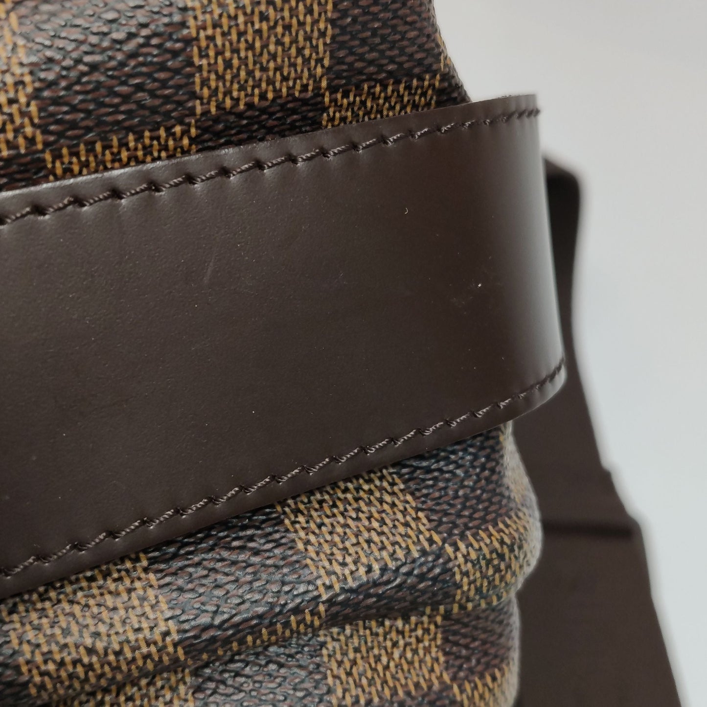 Preloved GLM-Naviglio Leather Checkered Flap Messenger Crossbody Bag 250425781164659