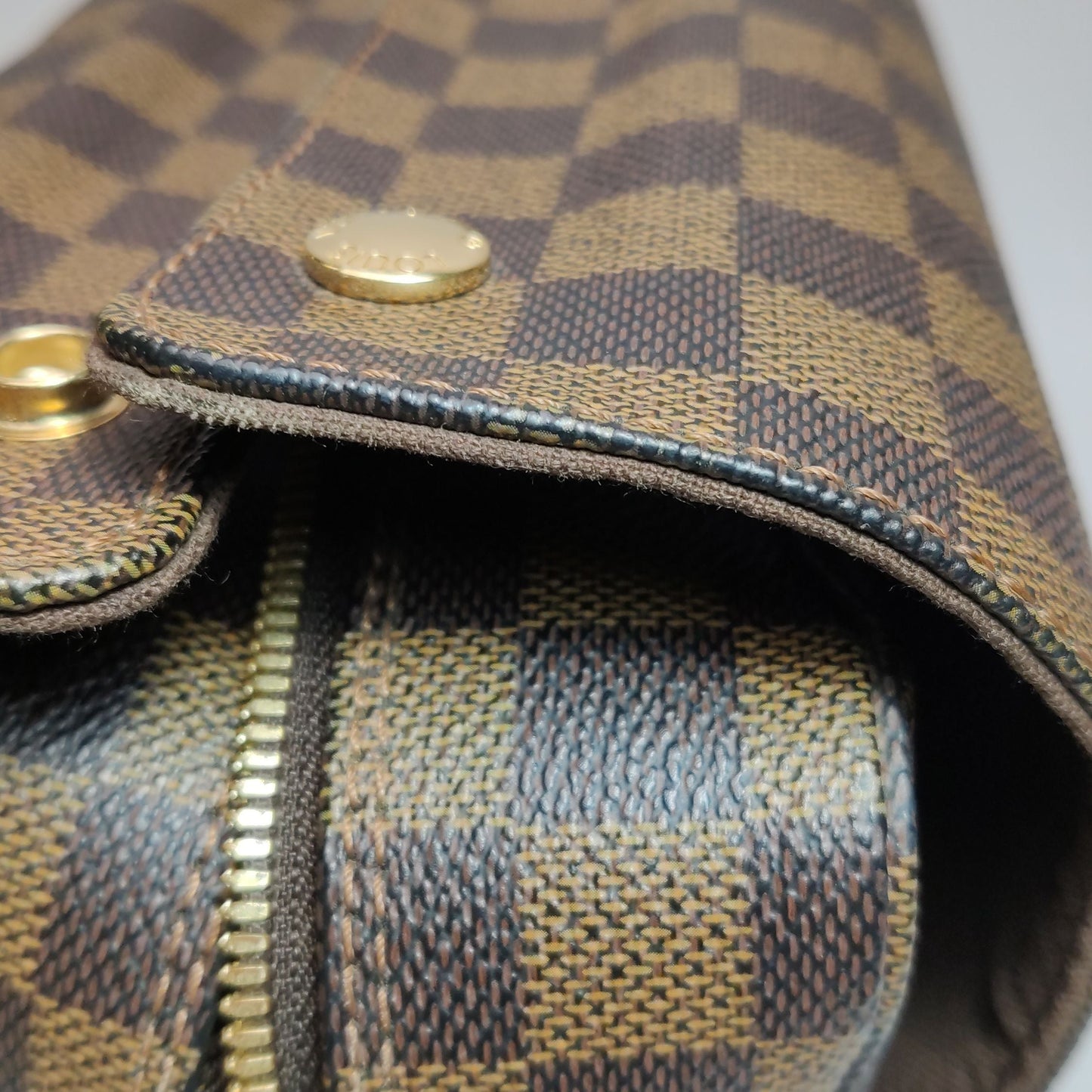 Preloved GLM-Naviglio Leather Checkered Flap Messenger Crossbody Bag 250425781164659