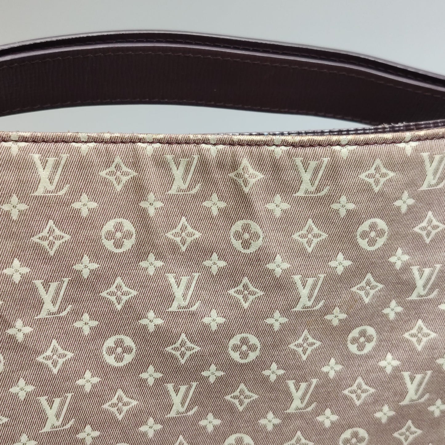 Preloved GLM-Idylle Rendez Leather and Canvas Tote Shoulder Bag 250425781164674