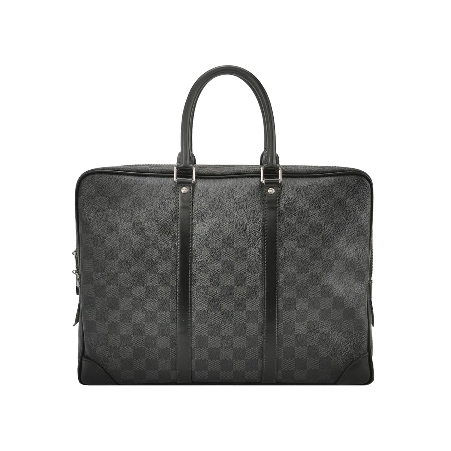Preloved GLM-Porte-Documents Voyage Leather Checkerboard Handbag 250422781160298