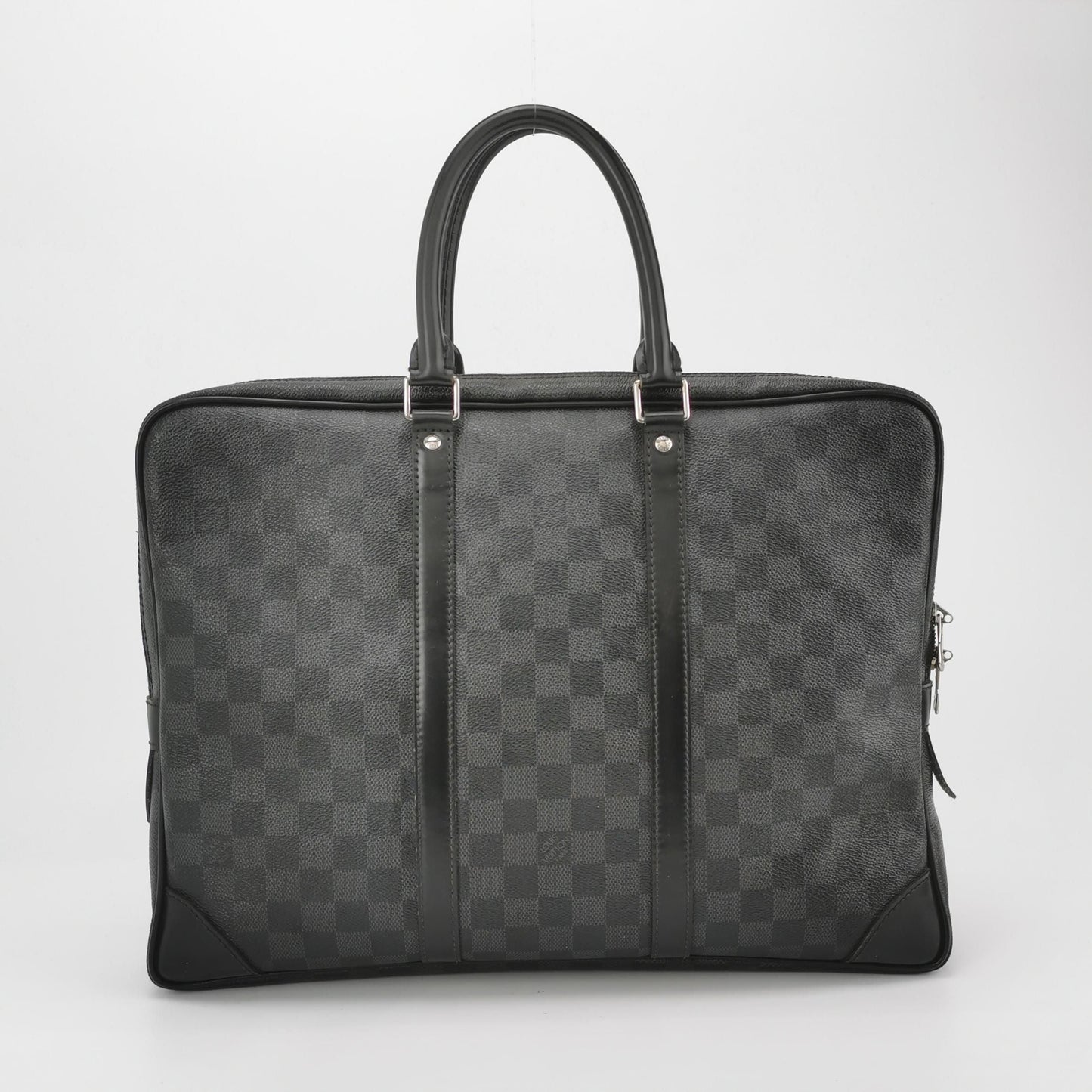 Preloved GLM-Porte-Documents Voyage Leather Checkerboard Handbag 250422781160298