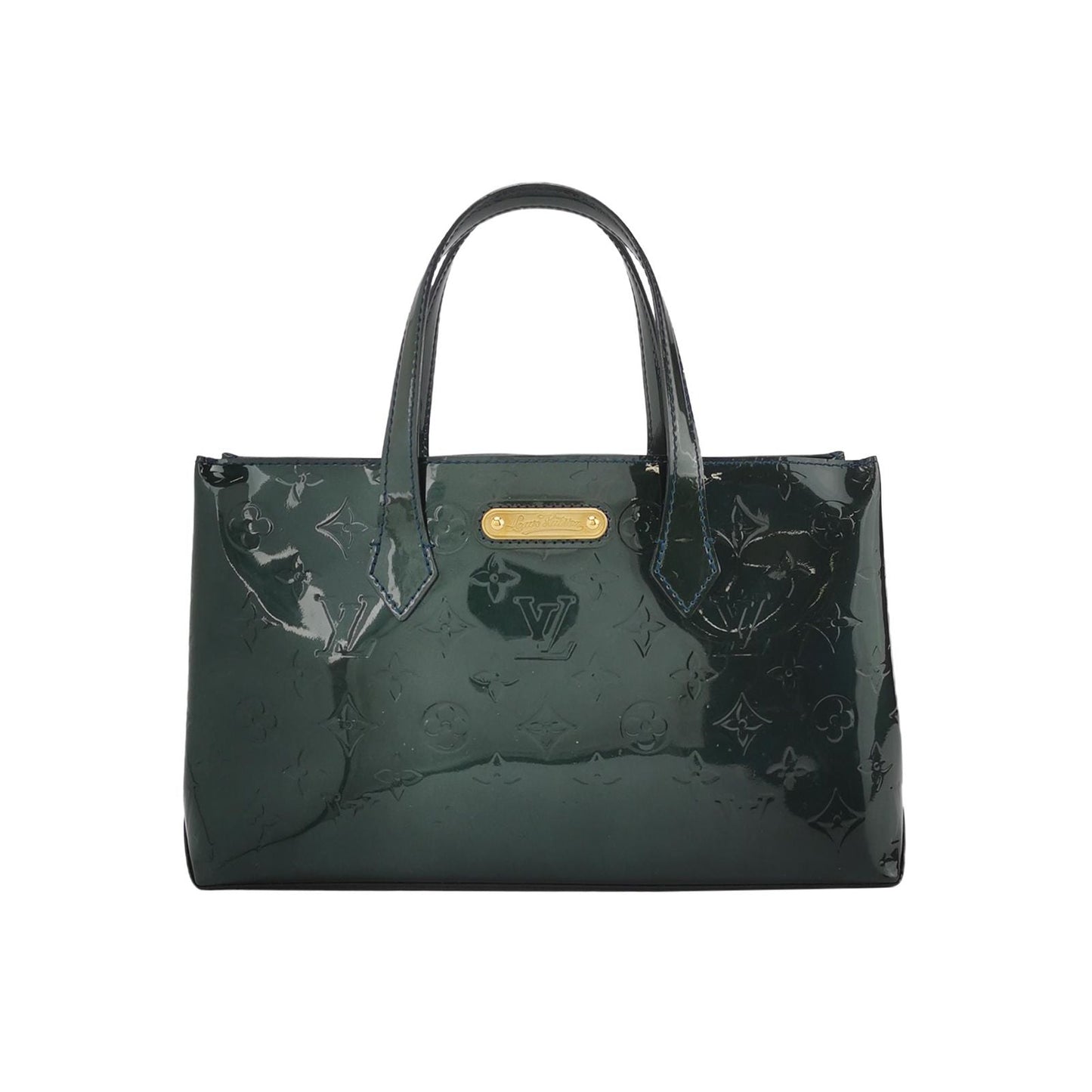 Preloved GLM-Wilshire Patent Leather Monogram Logo Tote Bag 250421781158034