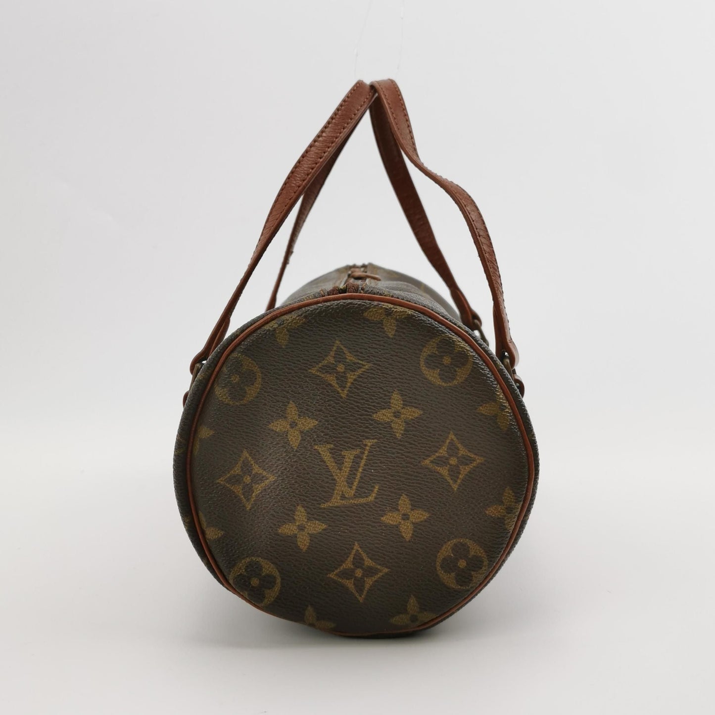 Preloved GLM-Papillon Medium Monogram Canvas Round Barrel Handbag 047852301220