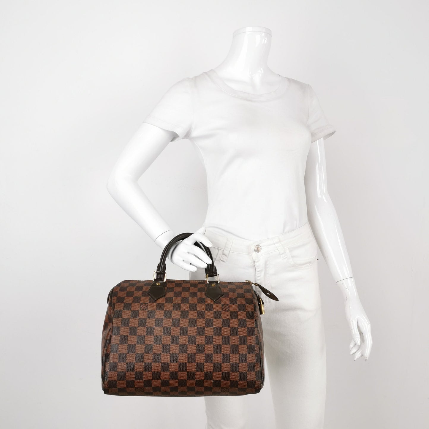 Preloved GLM-Speedy 30 Damier Ebene Boston Bag 250421781158796