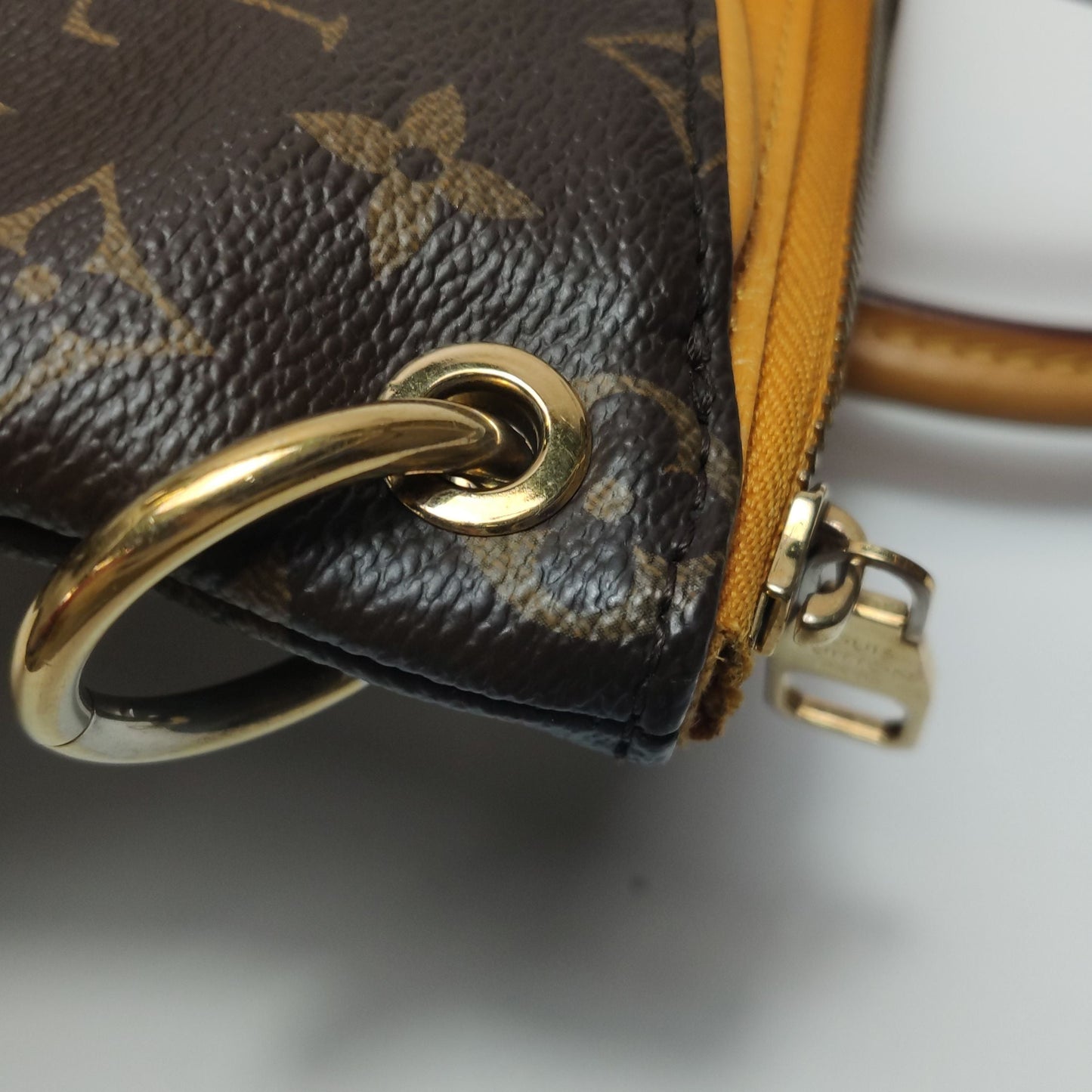 Preloved GLM-PALLAS Legend Bag Large Monogram Print V-Shaped Color Block Shoulder Bag 250421781159317