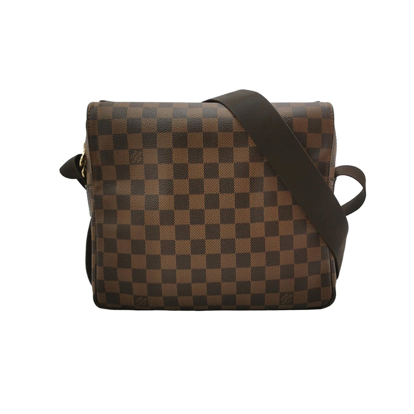 Preloved GLM-Naviglio Leather Checkered Flap Messenger Bag 250420781157686