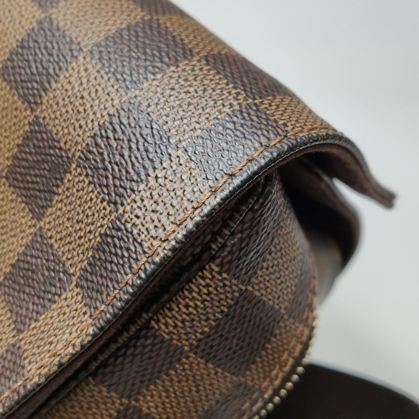 Preloved GLM-Naviglio Leather Checkered Flap Messenger Bag 250420781157686