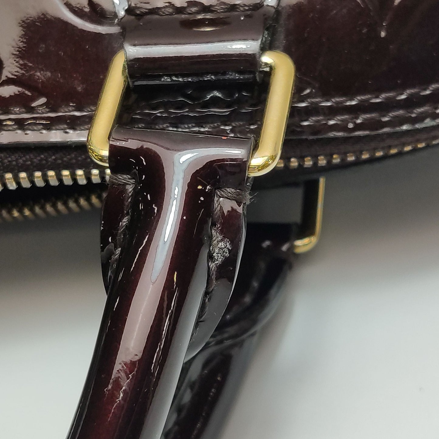 Preloved GLM-Alma Small Patent Monogram Shell Handbag 250421781159089