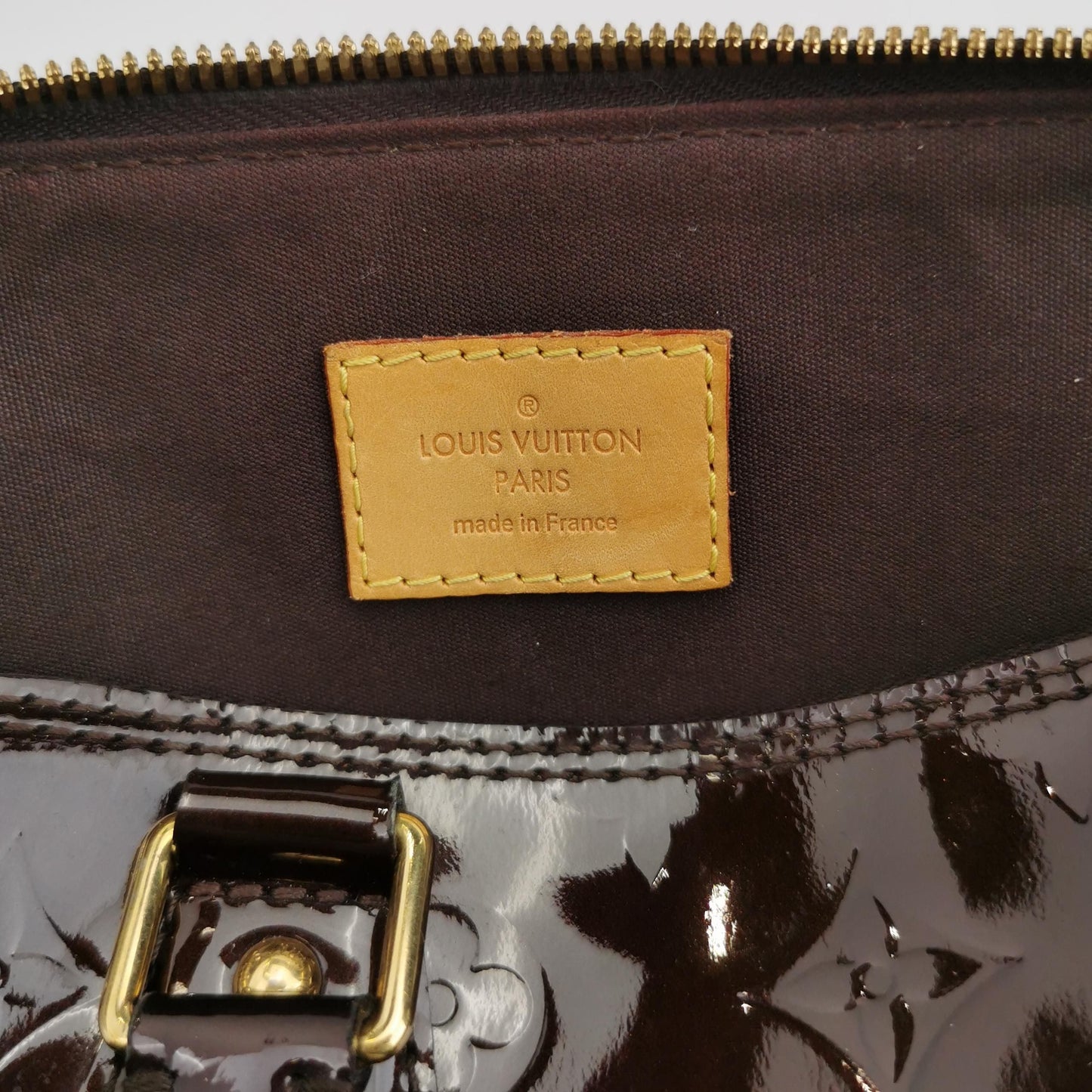 Preloved GLM-Alma Small Patent Monogram Shell Handbag 250421781159089