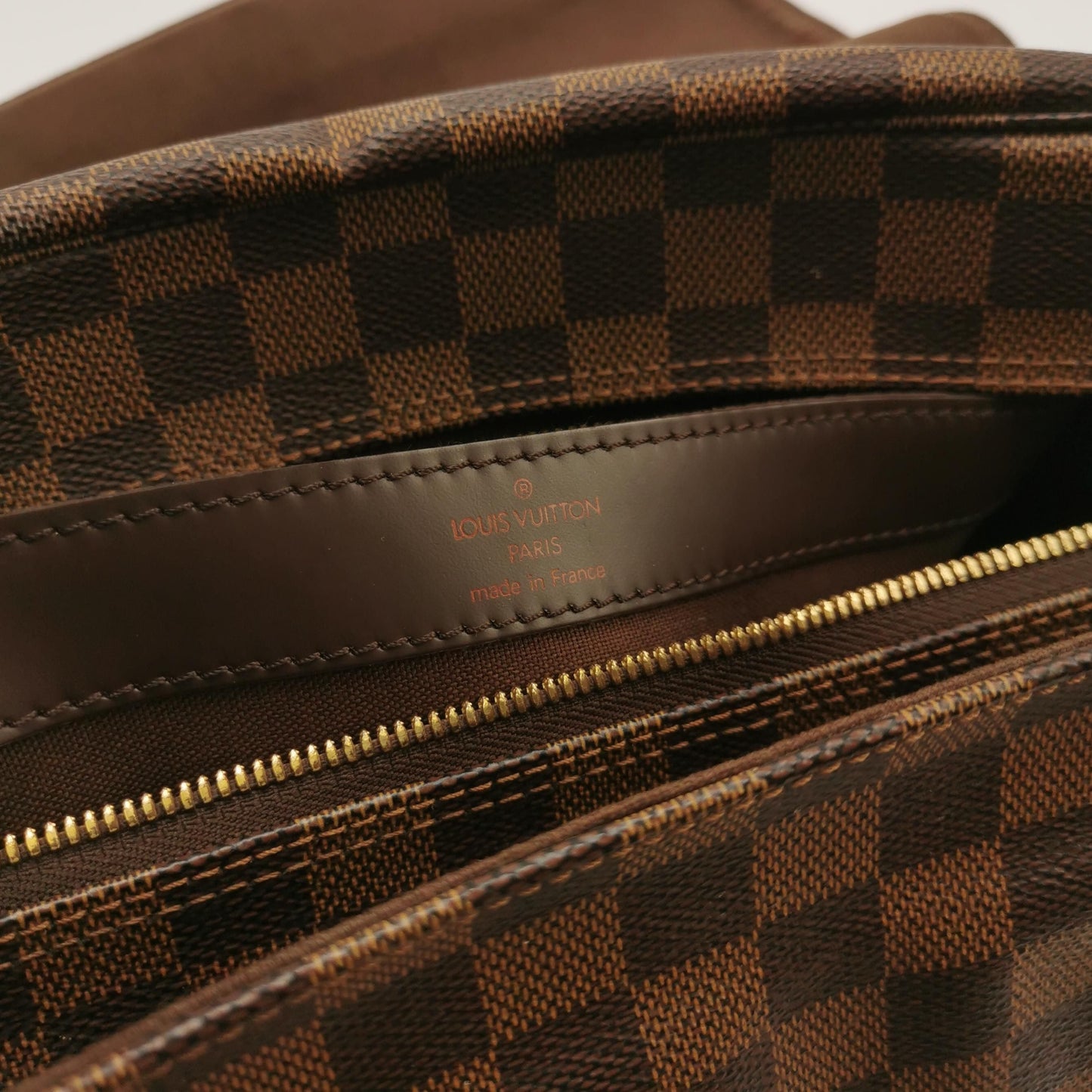Preloved GLM-Naviglio Leather Checkered Flap Messenger Crossbody Bag 250420781157373