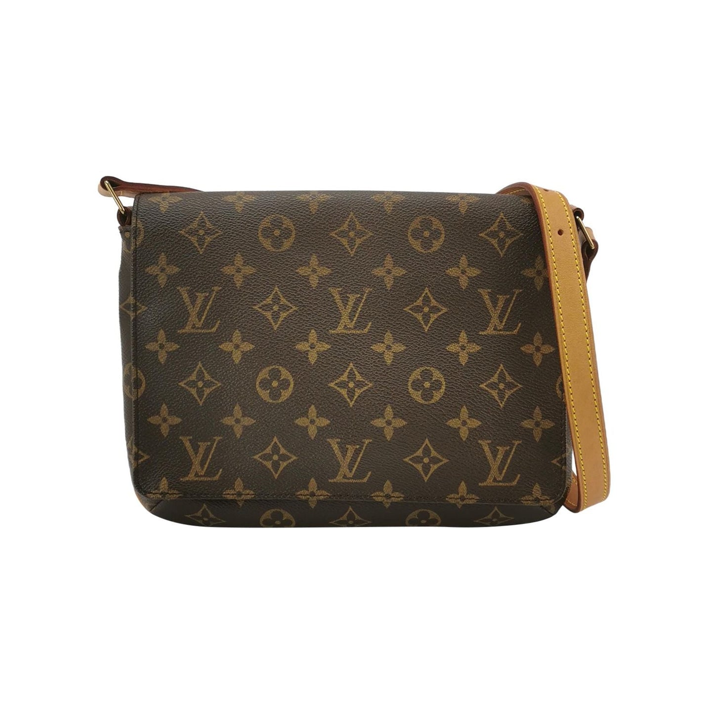 Preloved GLM-Musette Wangfei Bag Monogram Print Flap Shoulder Bag 250419781155376