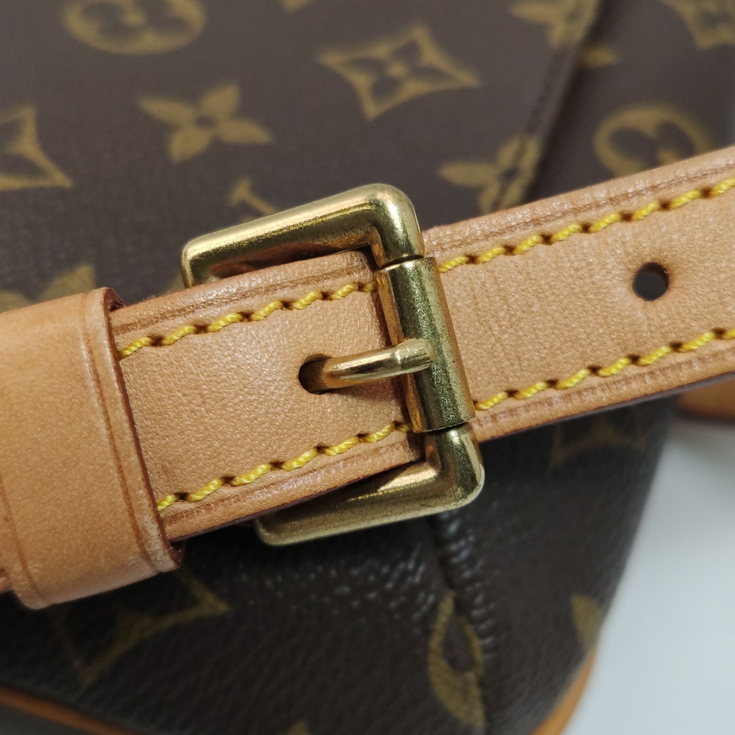 Preloved GLM-Musette Wangfei Bag Monogram Print Flap Shoulder Bag 250419781155376