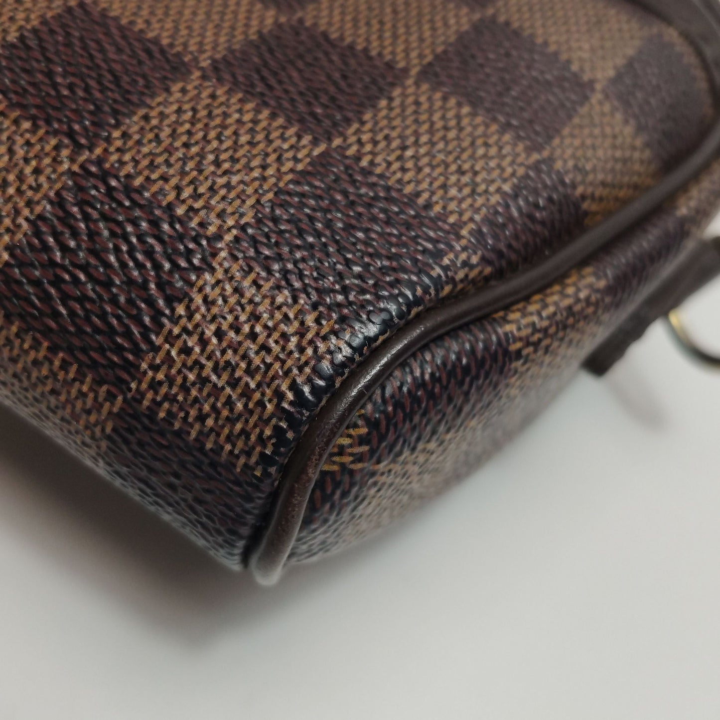 Preloved GLM-Ipanema Leather Checkerboard Crossbody Bag 047852000788