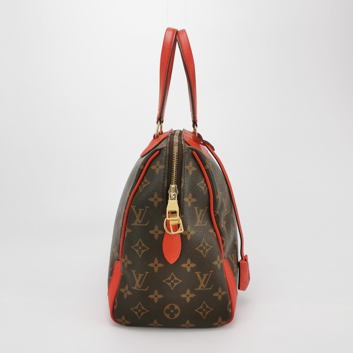 Preloved GLM-Estrela Monogram Print Leather Handbag 250420781157068