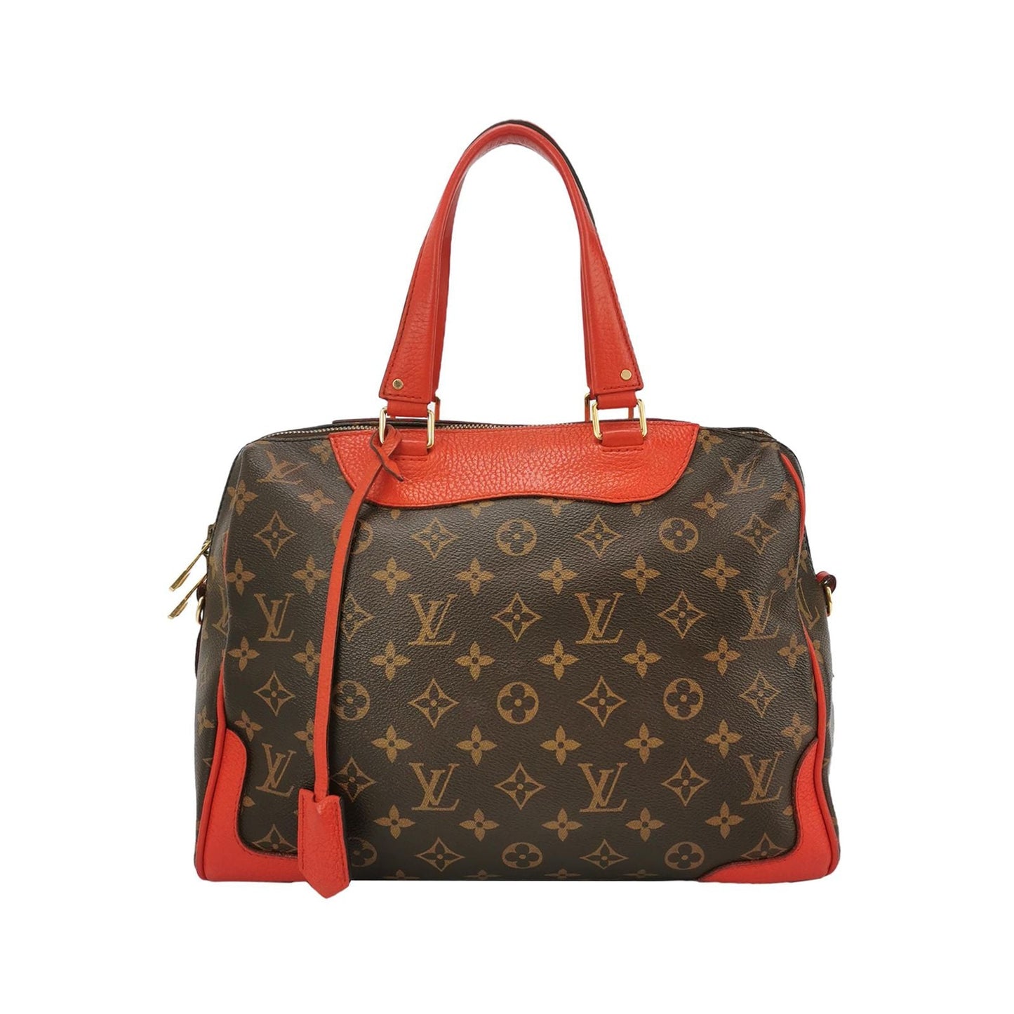 Preloved GLM-Estrela Monogram Print Leather Handbag 250420781157068