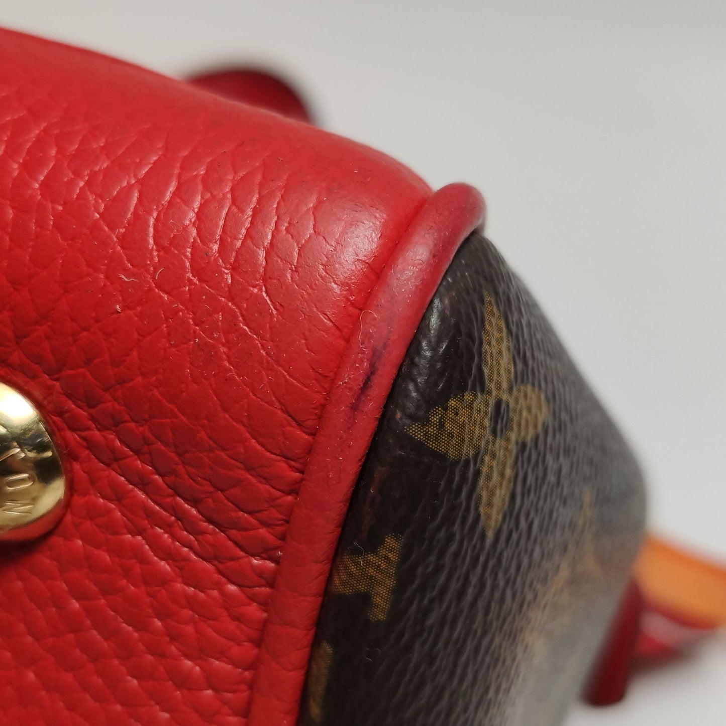 Preloved GLM-Estrela Monogram Print Leather Handbag 250420781157068