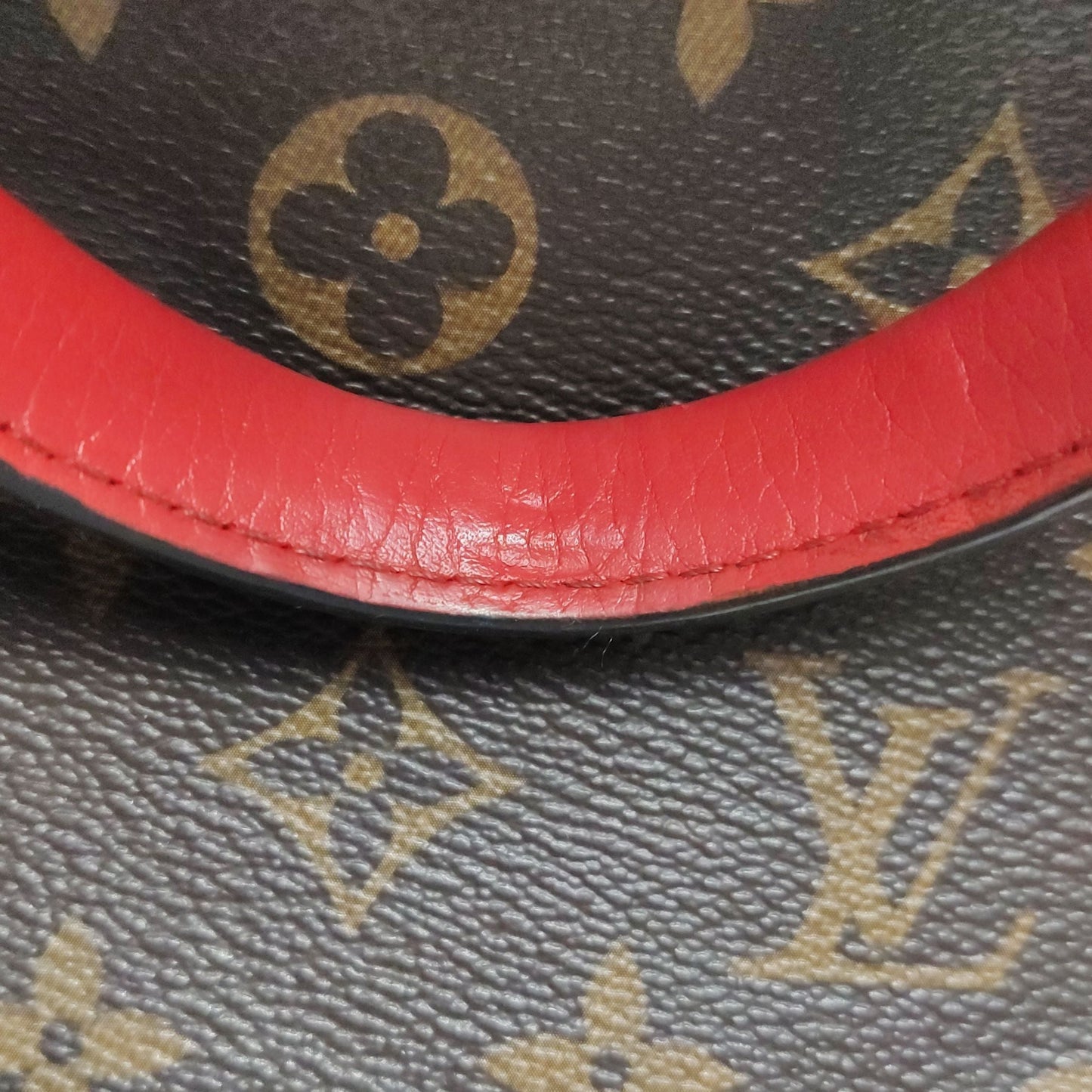 Preloved GLM-Estrela Monogram Print Leather Handbag 250420781157068