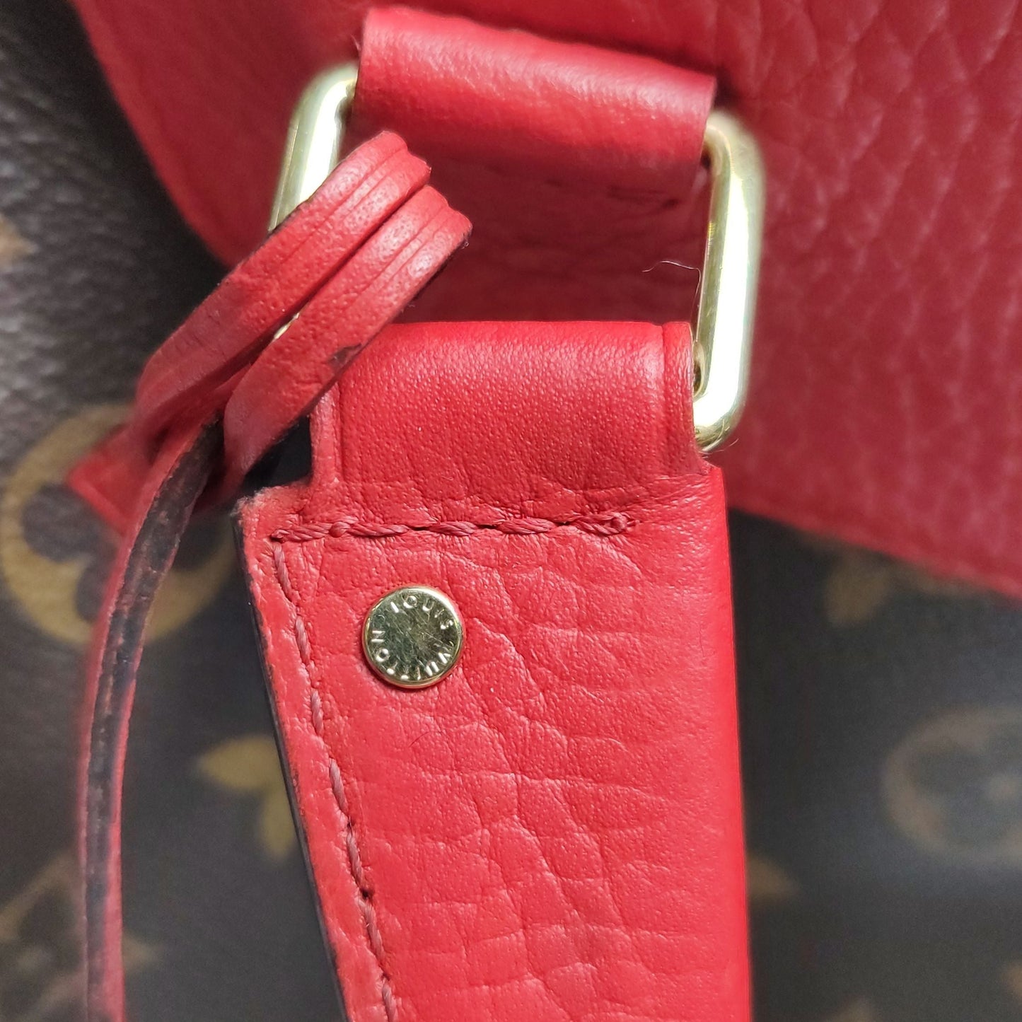 Preloved GLM-Estrela Monogram Print Leather Handbag 250420781157068