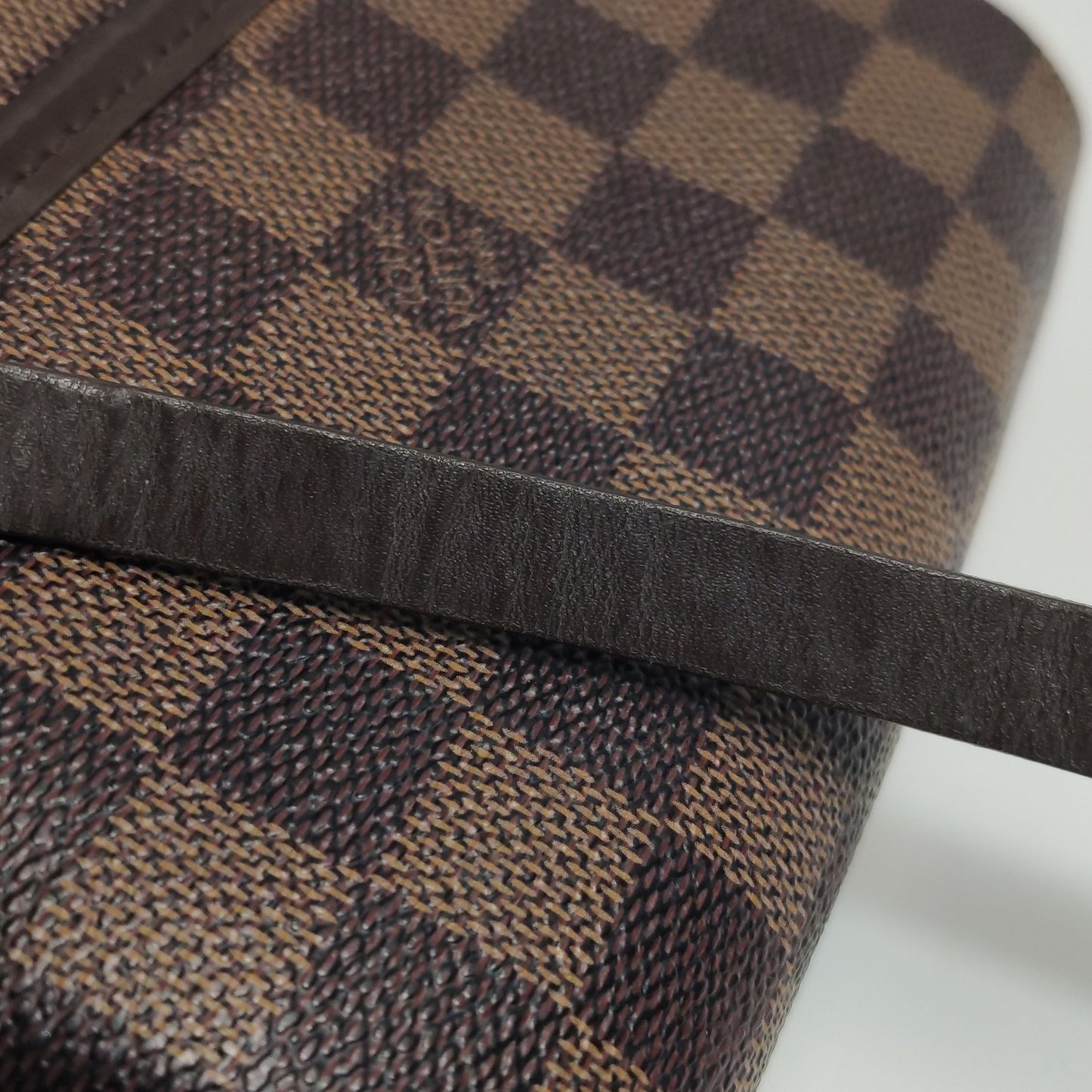 Preloved GLM-Ipanema Leather Checkerboard Crossbody Bag 047852000788